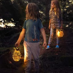 image-Outdoor Waterproof Garden Pineapple Solar Lights Path Lights Hanging Fairy Lights Solar Led Warm Fairy String Decor