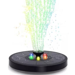 image-Solar Fountain Pump Fountain Light Round Floating Fountain Pump Color LED Light