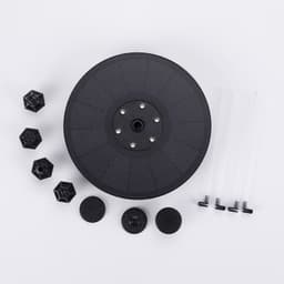 image-Solar Fountain Pump Fountain Light Round Floating Fountain Pump Color LED Light