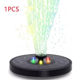 image-Solar Fountain Pump Fountain Light Round Floating Fountain Pump Color LED Light