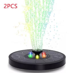 image-Solar Fountain Pump Fountain Light Round Floating Fountain Pump Color LED Light