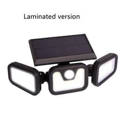 image-Outdoor Courtyard Landscape Street Light 360 Degree Solar Light Three Head Rotating Lighting Wall Light