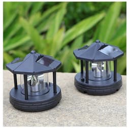image-Solar Rotating Lighthouse Outdoor Courtyard Garden Lawn Decorative Lighting Landscape Light