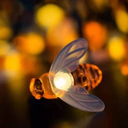 image-LED Outdoor Solar Lamp String Lights Fairy Holiday Christmas Party Garland Solar Garden Waterproof Linghting Bee