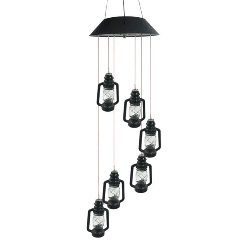 image-Changing Solar Powered Lanterns Wind Chime Wind Mobile LED Light