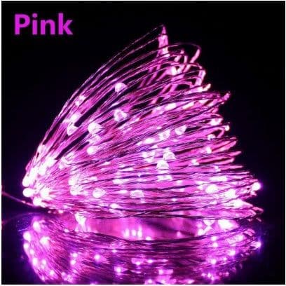 image-1-10M Led String Light Copper Wire Holiday Lighting Fairy Light Garland Battery Operation For Christmas Tree Wedding Party Decor