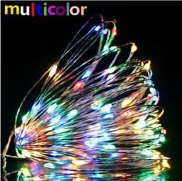 image-1-10M Led String Light Copper Wire Holiday Lighting Fairy Light Garland Battery Operation For Christmas Tree Wedding Party Decor
