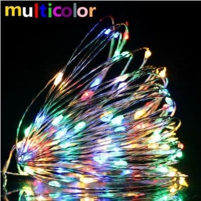 image-1-10M Led String Light Copper Wire Holiday Lighting Fairy Light Garland Battery Operation For Christmas Tree Wedding Party Decor