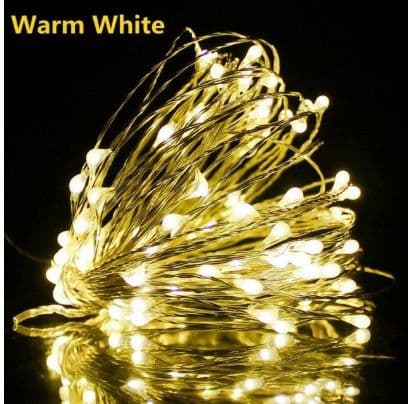image-1-10M Led String Light Copper Wire Holiday Lighting Fairy Light Garland Battery Operation For Christmas Tree Wedding Party Decor