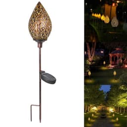 image-Garden Decoration Solar Wrought Iron Ground Ball Lamp