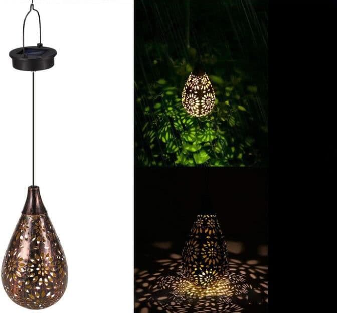 image-Garden Decoration Solar Wrought Iron Ground Ball Lamp