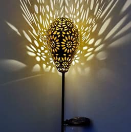 image-Garden Decoration Solar Wrought Iron Ground Ball Lamp