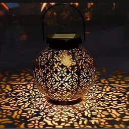 image-Garden Decoration Solar Wrought Iron Ground Ball Lamp