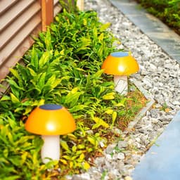 image-Garden Landscape Lawn And Mushroom Ground Plug Lights