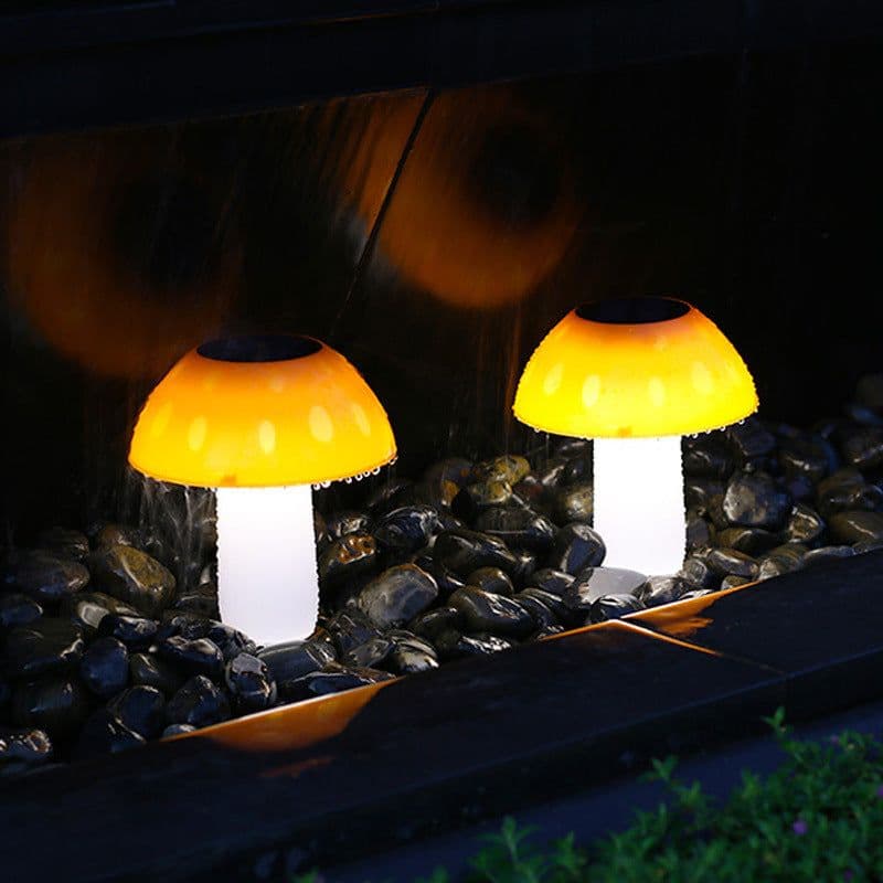 image-Garden Landscape Lawn And Mushroom Ground Plug Lights