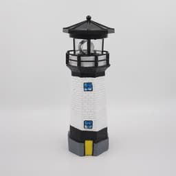 image-Lighthouse Shape Solar LED Light Garden Fence Yard Outdoor Decoration