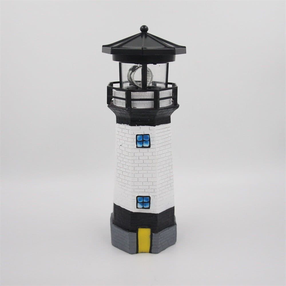 image-Lighthouse Shape Solar LED Light Garden Fence Yard Outdoor Decoration