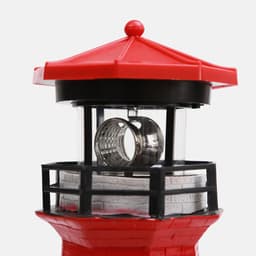 image-Lighthouse Shape Solar LED Light Garden Fence Yard Outdoor Decoration