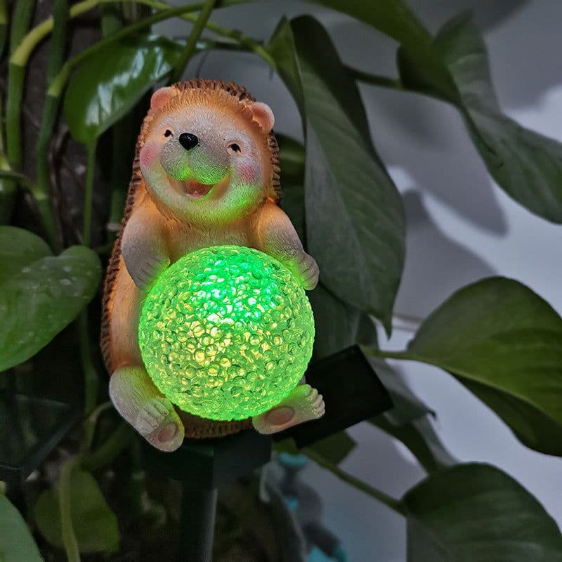 image-Outdoor Courtyard Solar Hedgehog Lawn Lamp