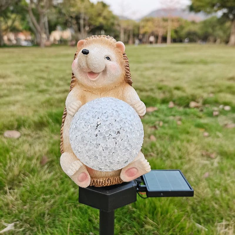 image-Outdoor Courtyard Solar Hedgehog Lawn Lamp