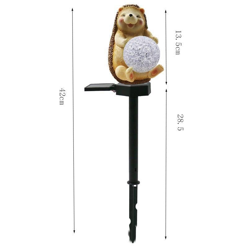 image-Outdoor Courtyard Solar Hedgehog Lawn Lamp