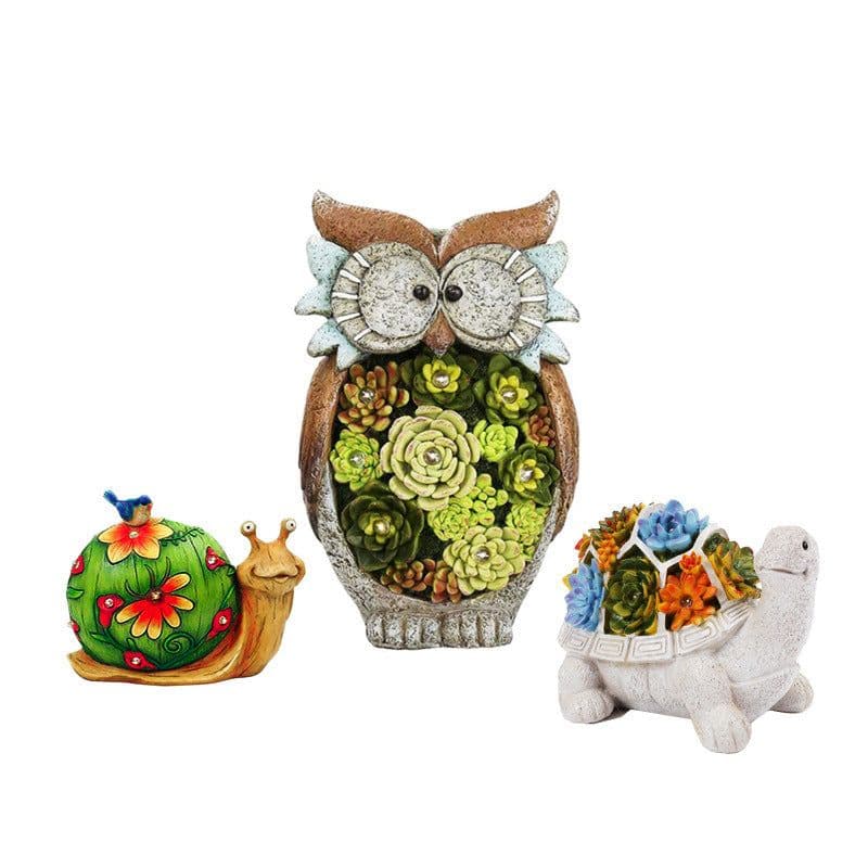 image-Outdoor Solar Tortoise Snail Owl Animal Light