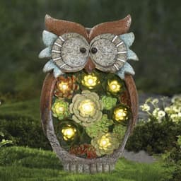 image-Solar Owl Led Light Outdoor Decorative Light Courtyard Decoration Resin Crafts Courtyard Lawn Night View Gift Lighting Decoration