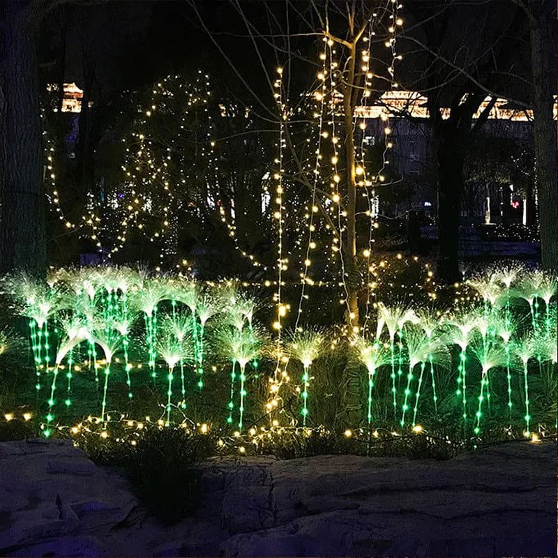 image-Solar Fiber Optic Reed Light Outdoor Rainproof Lawn Decorative Light