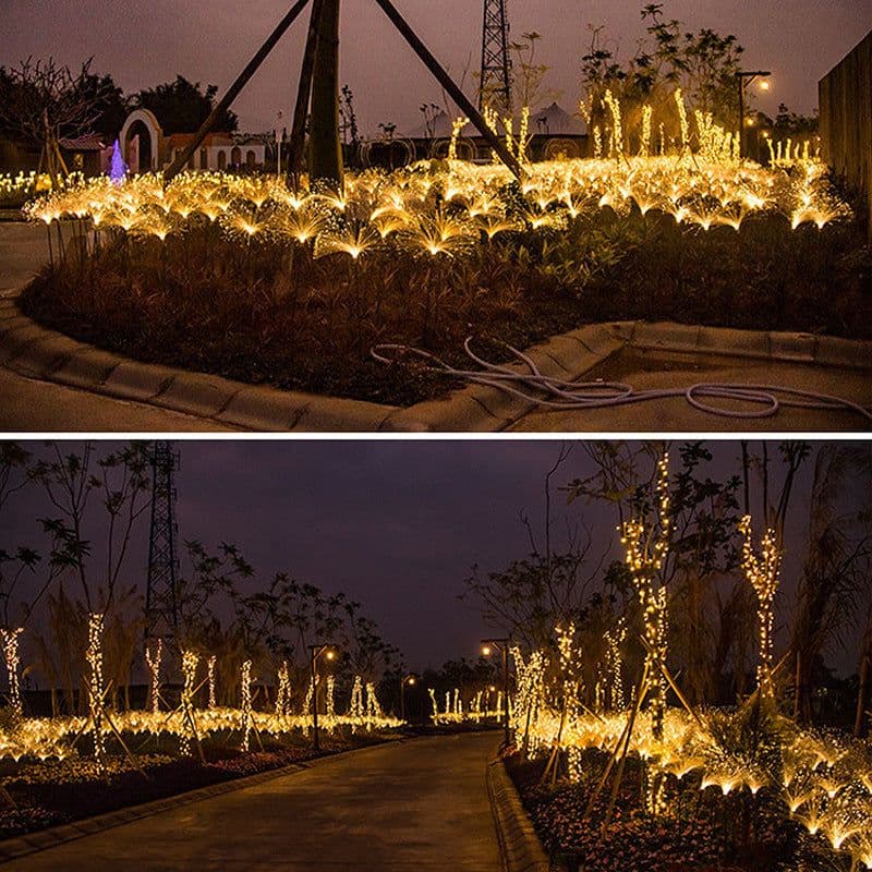 image-Solar Fiber Optic Reed Light Outdoor Rainproof Lawn Decorative Light