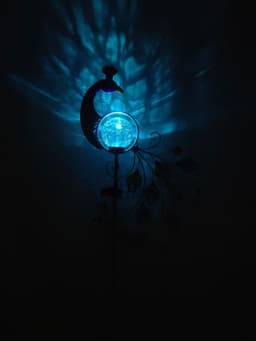 image-Solar Peacock Lamp And Plug Light Wrought Iron Solar Hollow Peacock Rain Gauge Peacock Ice