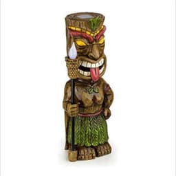 image-Tiki Guard Powered Decor New Maya Totem Resin Dwarf Garden Light Garden Light
