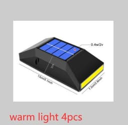 image-Solar Small Wall Light 6LED Staircase Light