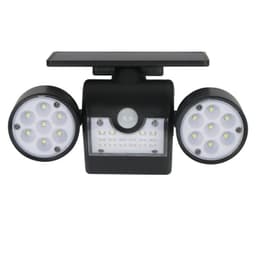 image-30led Solar Round With Rotating Two-head Spotlight Solar Garden Light Garden Light