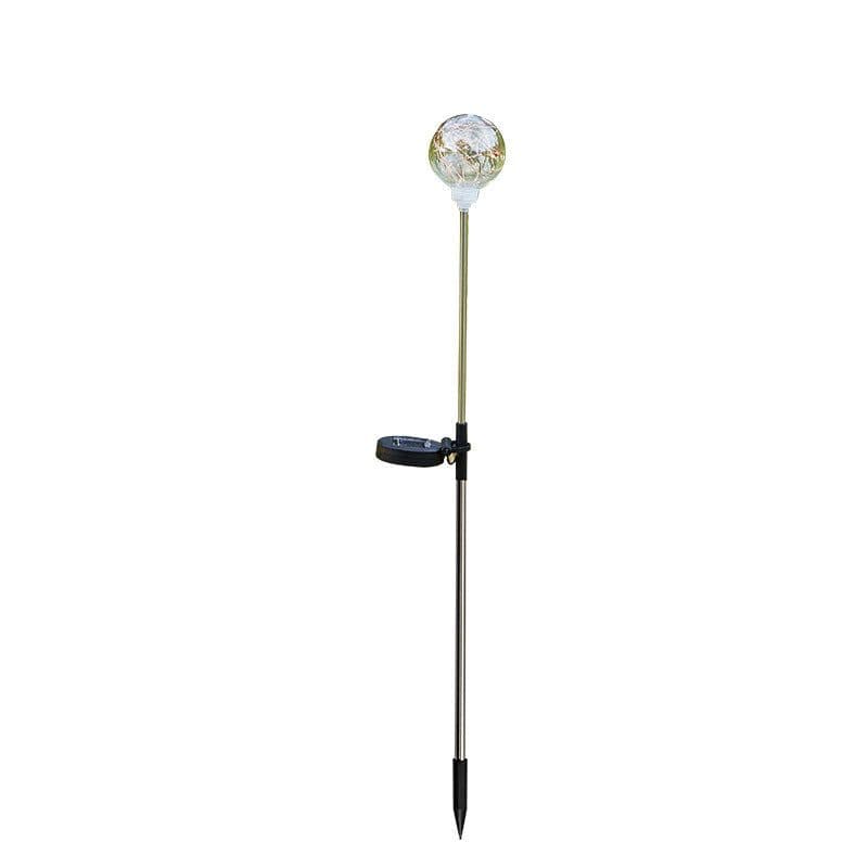 image-LED Ball Lawn Light Stainless Steel Pole Solar Luminous Ball Landscape Light