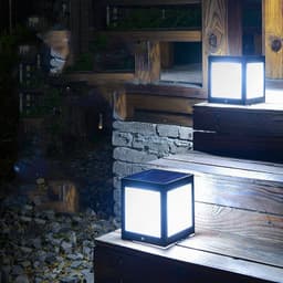 image-European Style Column Head Lamp Outdoor Villa Courtyard Wall Lamp Solar Wall Lamp