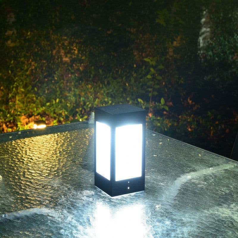 image-European Style Column Head Lamp Outdoor Villa Courtyard Wall Lamp Solar Wall Lamp