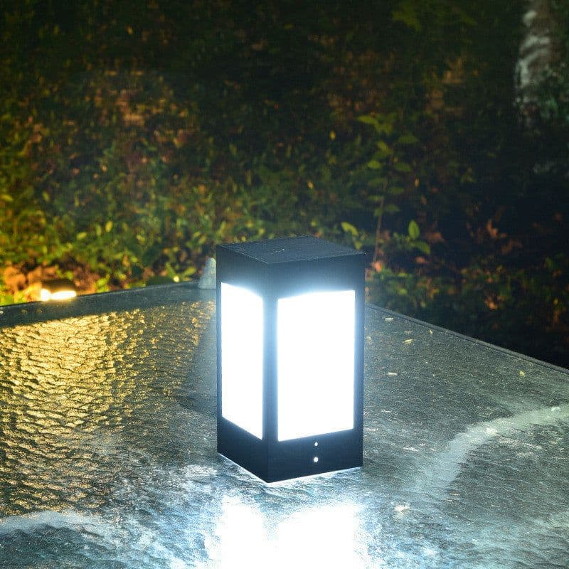image-European Style Column Head Lamp Outdoor Villa Courtyard Wall Lamp Solar Wall Lamp