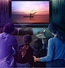 image-Mini Projector Led Home Theater Video Beamer Black