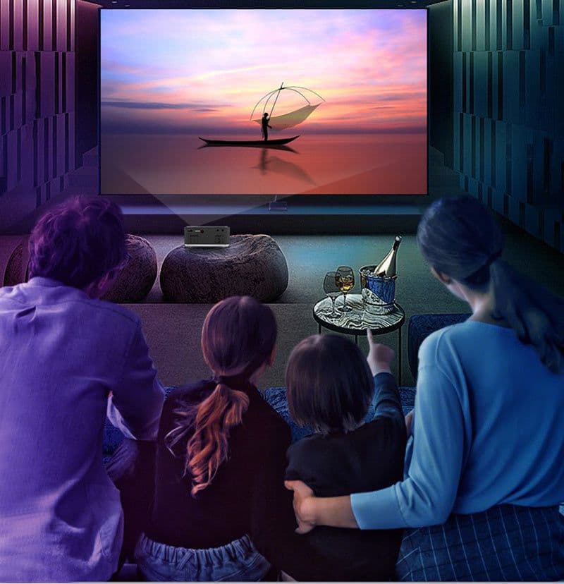 image-Mini Projector Led Home Theater Video Beamer Black