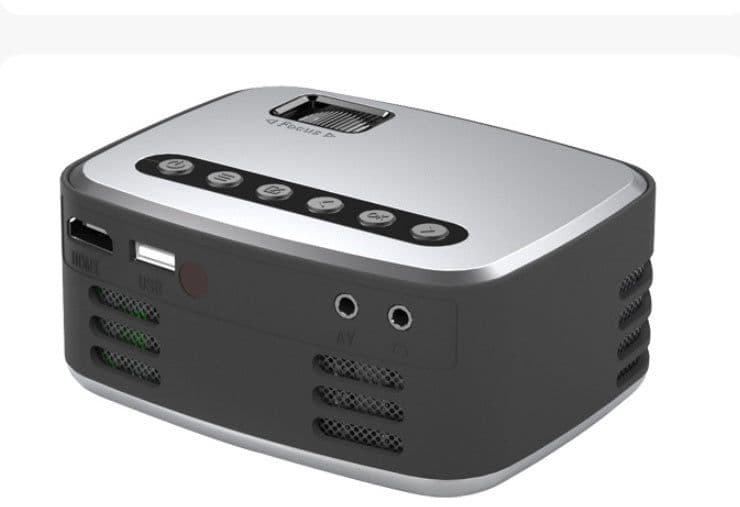 image-Mini Projector Led Home Theater Video Beamer Black