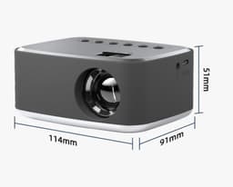 image-Mini Projector Led Home Theater Video Beamer Black