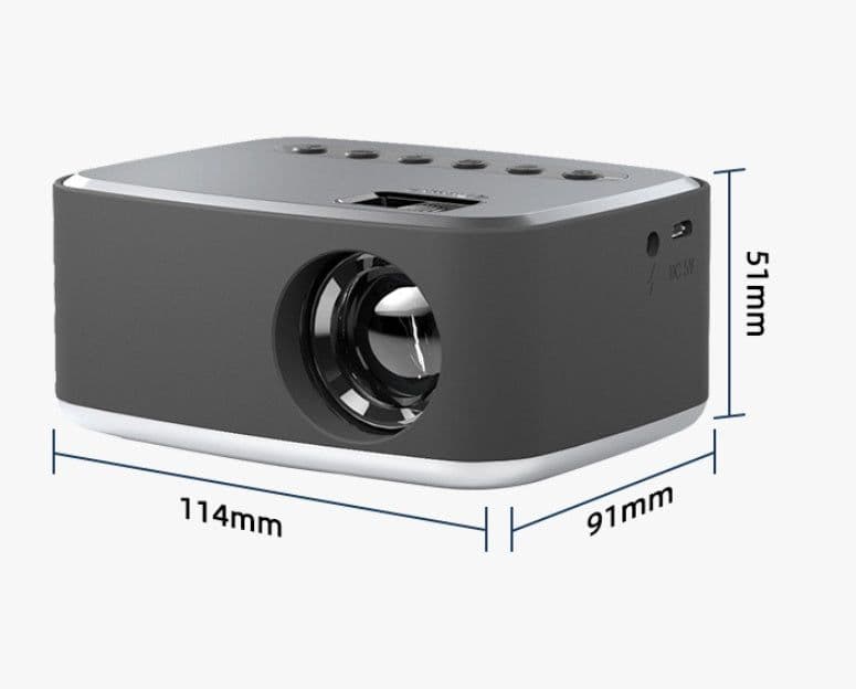 image-Mini Projector Led Home Theater Video Beamer Black