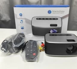 image-Mini Projector Led Home Theater Video Beamer Black