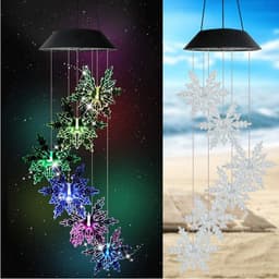 image-Outdoor Solar Wind Chime Lamp Hummingbird Butterfly Ball Wind Chime Garden Decoration