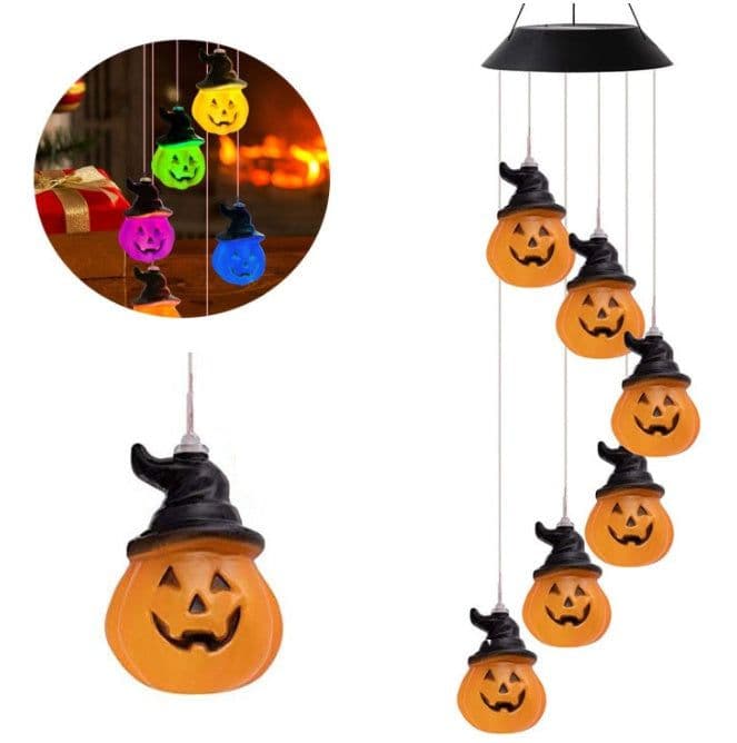 image-Outdoor Solar Wind Chime Lamp Hummingbird Butterfly Ball Wind Chime Garden Decoration
