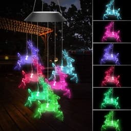 image-Outdoor Solar Wind Chime Lamp Hummingbird Butterfly Ball Wind Chime Garden Decoration