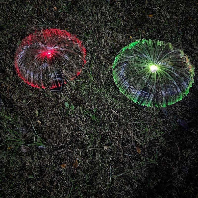 image-Solar Jellyfish Light Fiber Optic Courtyard Christmas Decoration