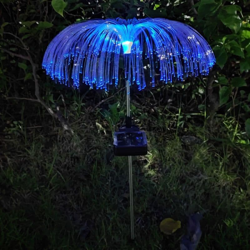 image-Solar Jellyfish Light Fiber Optic Courtyard Christmas Decoration