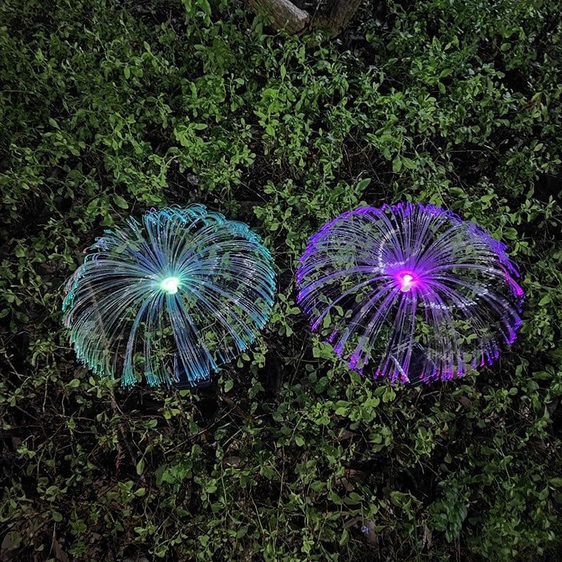 image-Solar Jellyfish Light Fiber Optic Courtyard Christmas Decoration