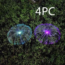 image-Solar Jellyfish Light Fiber Optic Courtyard Christmas Decoration
